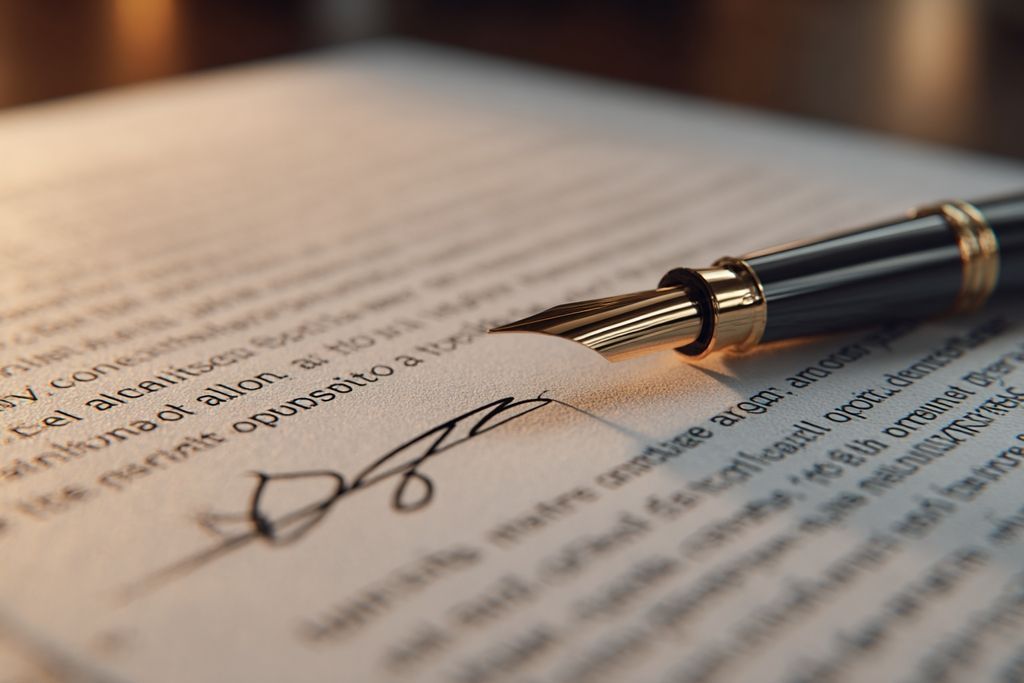 Gros plan d'un document de bail avec clauses en surbrillance pour la location professionnelle.