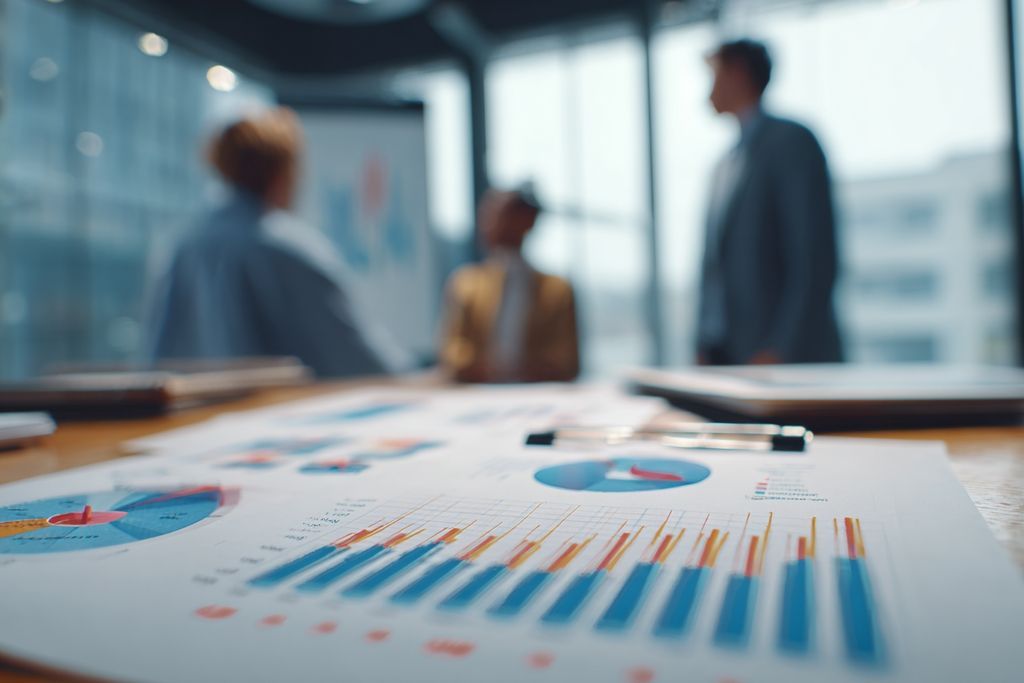 Analyse et stratégies lors d'une réunion avec graphiques financiers