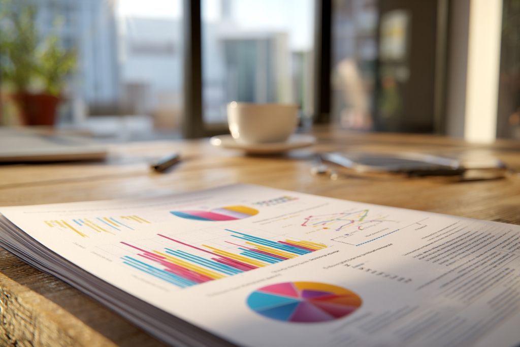Image démontrant un succès en transfert d'entreprise avec des graphiques de croissance.