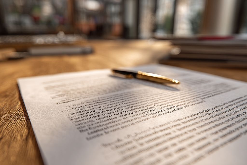 Image montrant un contrat de bail commercial avec des sections importantes mises en évidence et des notes manuscrites en marge.