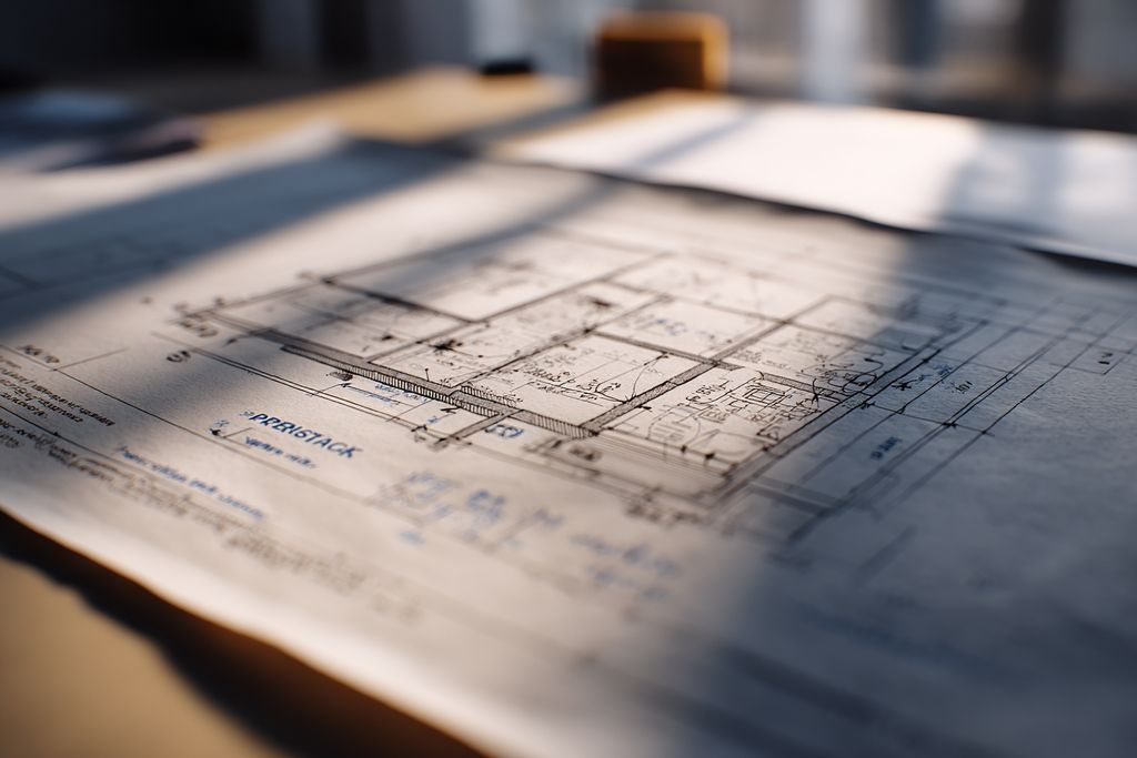 Image d'un plan de construction montrant des erreurs, soulignant l'importance de la clarté.