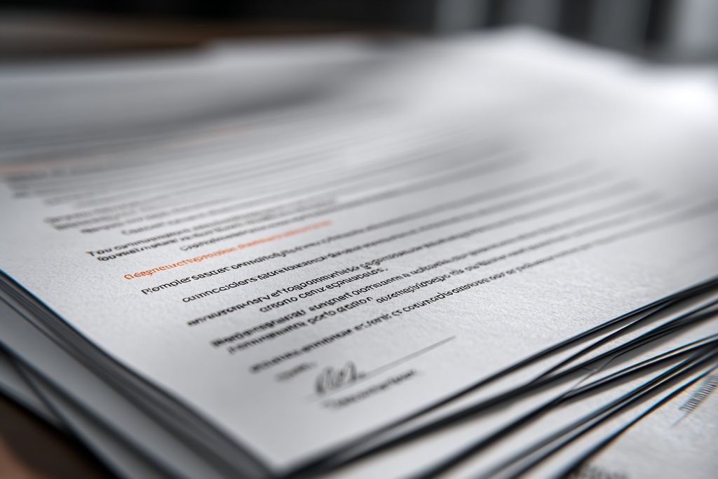 Image de contrats de location avec parties importantes surlignées