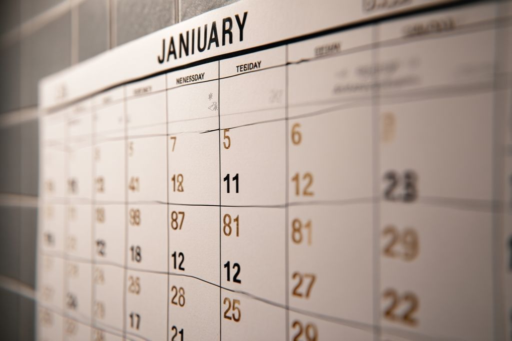 Calendrier montrant les rappels pour la gestion des paiements de loyer et la planification financière