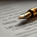 Plan rapproché d'un contrat de location avec un stylo, mettant l'accent sur la clause de résiliation